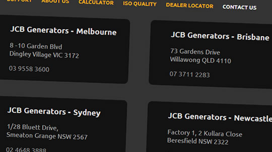 jcb generators australia page
